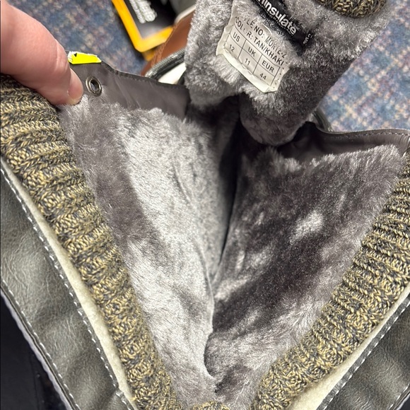 NWT 3M Thinsulate Brown and Gray Winter Boots size 12 - Picture 16 of 16